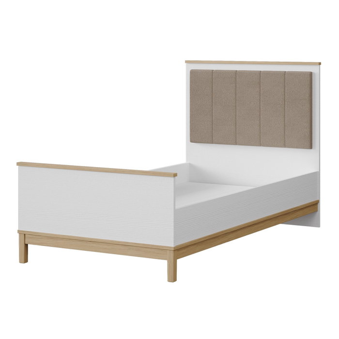 Hanah Home Cama Individual Madera y Roble Blanco